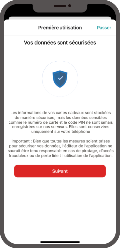Le numéro et le code PIN sont chiffrées et stockées uniquement sur votre appareil